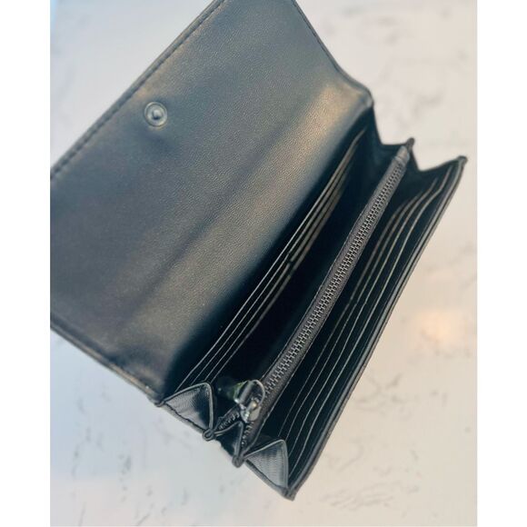 Steve Madden Mason Clutch Wristlet Wallet Black Embossed Smartphone Cell Case - Picture 4 of 4